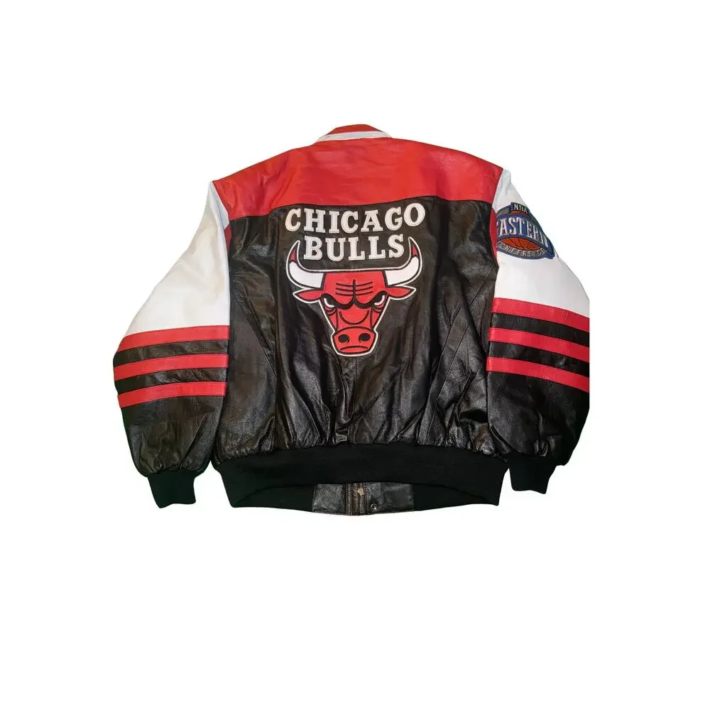 Jeff Hamilton Chicago Bulls genuine leather jacket, size XL from the 1990s